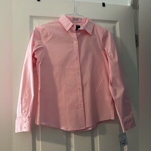 NWT Liz Claiborne Career longsleeve button down pink shirt Petite Medium